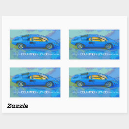 COUNTACH RECHTHOEKIGE STICKER