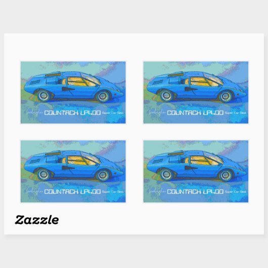 COUNTACH RECHTHOEKIGE STICKER (Vel)