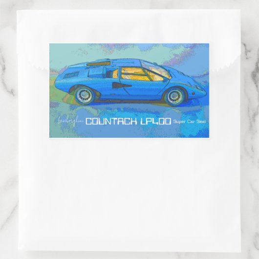 COUNTACH RECHTHOEKIGE STICKER (Tas)