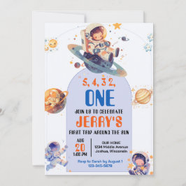 Countdown Astronaut Outer Space Verjaardag Kaart