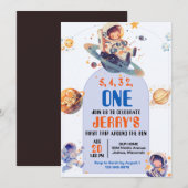 Countdown Astronaut Outer Space Verjaardag Kaart (Voorkant / Achterkant)