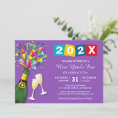 Countdown Celebration juicht nieuwjaarsfeest Kaart (Staand voorkant)