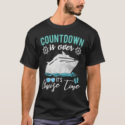 Countdown Is Over It s Cruise Time Retro Cruising  T-shirt (Voorkant)
