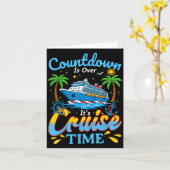 Countdown Is Over It's Cruise Time Men Women Coupl Kaart (Gele Bloem)