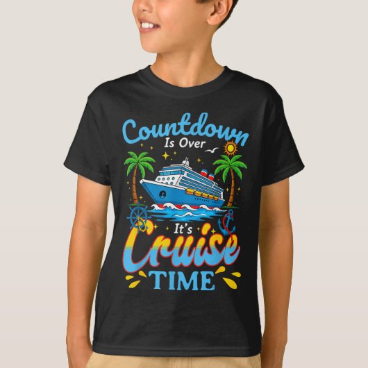Countdown Is Over It's Cruise Time Men Women Coupl T-shirt (Voorkant)