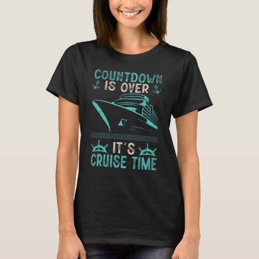 Countdown is over zijn cruisetijd Carnaval Mannen T-shirt (Voorkant)