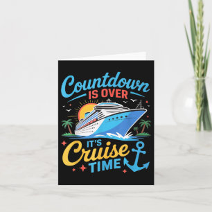 Countdown is over zijn cruisetijd Women Mannen Cru Kaart