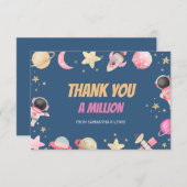 Countdown Space Girl Bedankkaart (Voorkant / Achterkant)