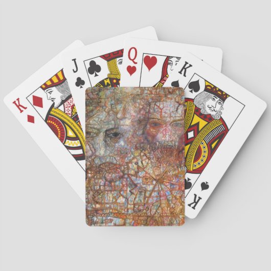 Countenances: Two Faces (door Pavel Filonov) Pokerkaarten (Achterkant)