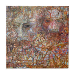 Countenances: Two Faces (door Pavel Filonov) Tegeltje