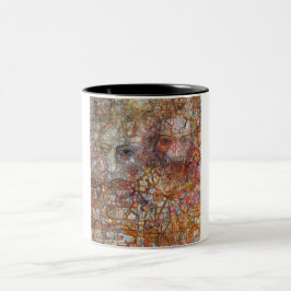 Countenances: Two Faces (door Pavel Filonov) Tweekleurige Koffiemok