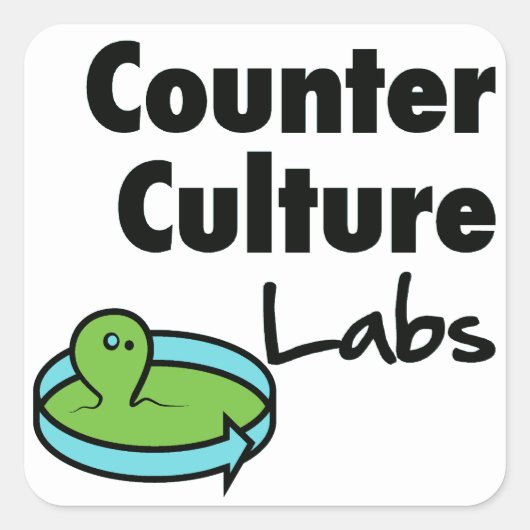 Counter Culture Labs vierkant logo Vierkante Sticker (Voorkant)