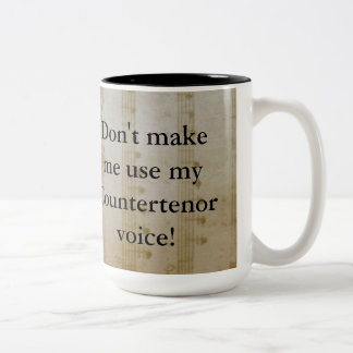 Countertenor cup tweekleurige koffiemok