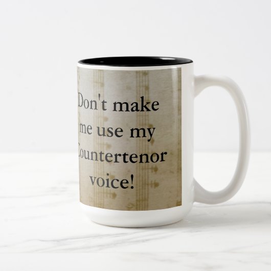 Countertenor cup tweekleurige koffiemok (Rechts)