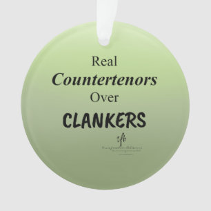 Countertenoren Boven Clankers Groen Anti-AI Rommel Ornament