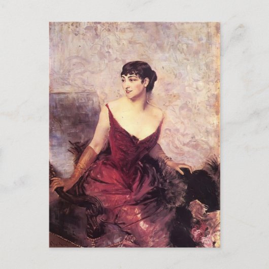 Countess de Rasty Seated door Giovanni Boldini Briefkaart (Voorkant)