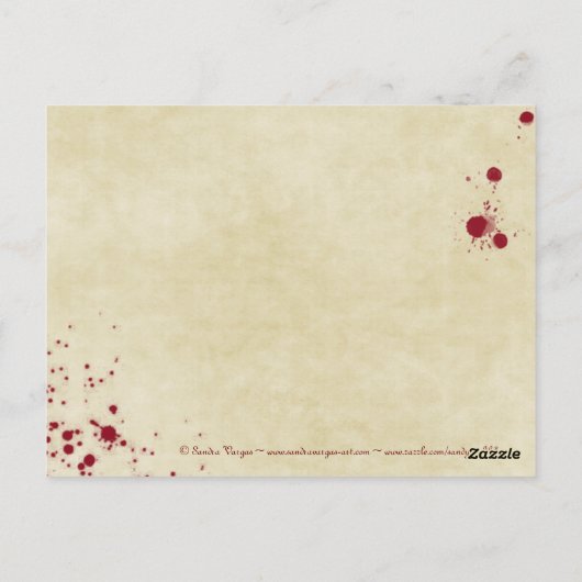 Countess Nocturne Briefkaart (Achterkant)