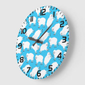 Counting Sheep Blue Nursery Pattern Grote Klok (Hoek)