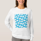 Counting Sheep Blue Nursery Pattern T-shirt (Voorkant)