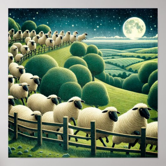 Counting Sheep Poster (Voorkant)