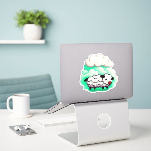 Counting Sheep Sticker Collectie Edition (Laptop op bureau)