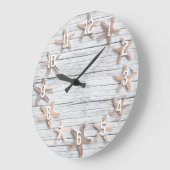Counting Starfish Faux Driftwood Grote Klok (Hoek)