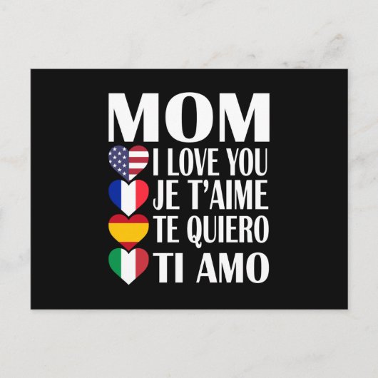Countries Flag Happy Mothers Day Gift For Mom Briefkaart (Voorkant)