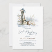 Country and Western Winter 30th Birthday Party Kaart (Voorkant)