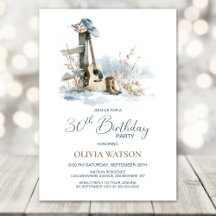 Country and Western Winter 30th Birthday Party