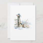 Country and Western Winter 40th Birthday Party Kaart (Achterkant)