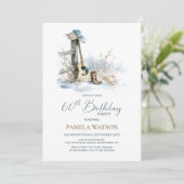 Country and Western Winter 60th Birthday Party Kaart (Staand voorkant)