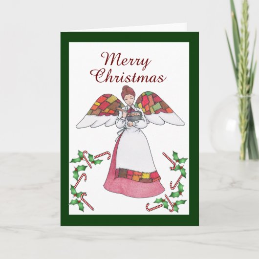 Country Angel Christmas Wenskaart Feestdagen Kaart (Voorkant)