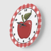 Country Apple cartoon kitchen wall clock Grote Klok (Hoek)