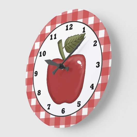 Country Apple cartoon kitchen wall clock Grote Klok (Hoek)
