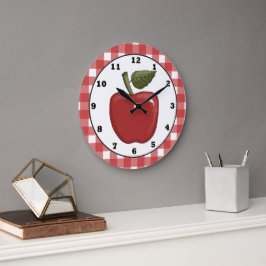 Country Apple cartoon kitchen wall clock Grote Klok