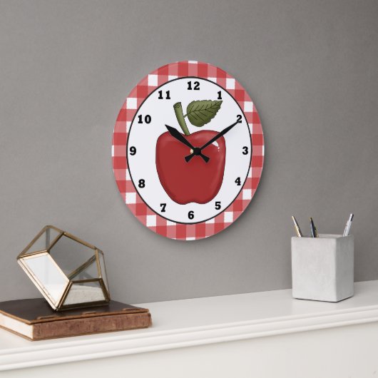 Country Apple cartoon kitchen wall clock Grote Klok (Kantoor)