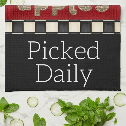 "Country Apple" keukenhanddoek (Gevouwen)