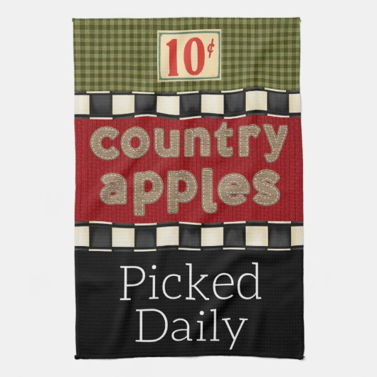 "Country Apple" keukenhanddoek (Verticaal)
