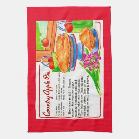 Country Apple Pie Recept Theedoek (Verticaal)