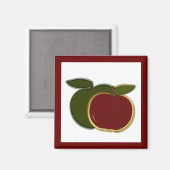 Country Apples (cranberry) Magneet (Voorkant / Achterkant)