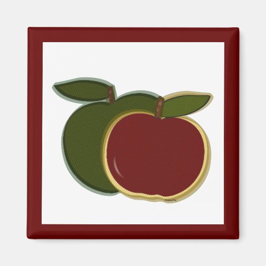 Country Apples (cranberry) Magneet (Voorkant)