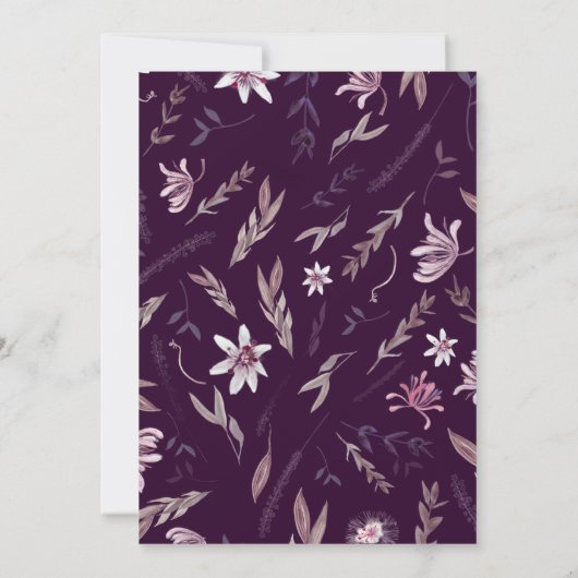 Country art bloemenbruiloft bewaar de datum uitnod kaart (Achterkant)