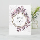 Country art bloemenbruiloft uitnodigen, kaart (Staand voorkant)