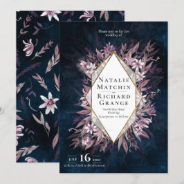 Country art bloemenbruiloft uitnodiging, uitnodigi kaart