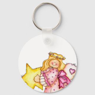 Country Art Star Girl - Love Sleutelhanger