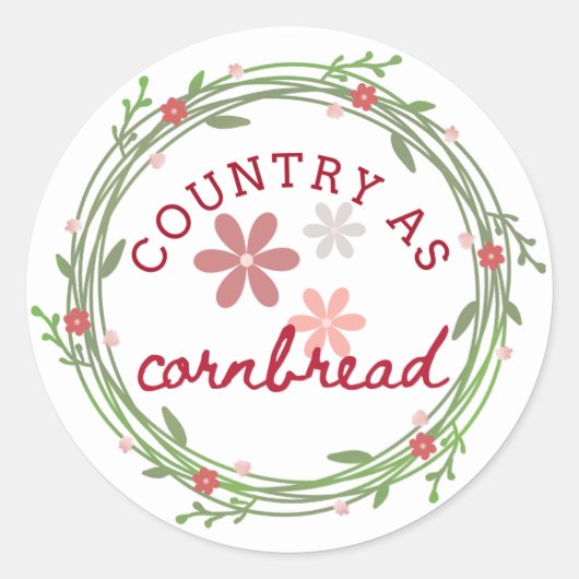 Country as Cornbread Sticker (Voorkant)