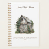 Country Barn Kleine Gepersonaliseerde Planner (Voorkant)