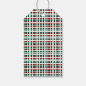 Country Barn Plaid Kerstmis Cadeaulabel (Achterkant)