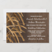 Country Barn Rustic Hay Tarwe Huwelijksuitnodiging Kaart (Voorkant)