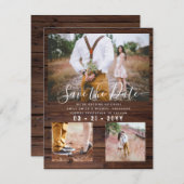 Country Barn Rustic PHOTO Collage Bewaar Datum (Voorkant / Achterkant)